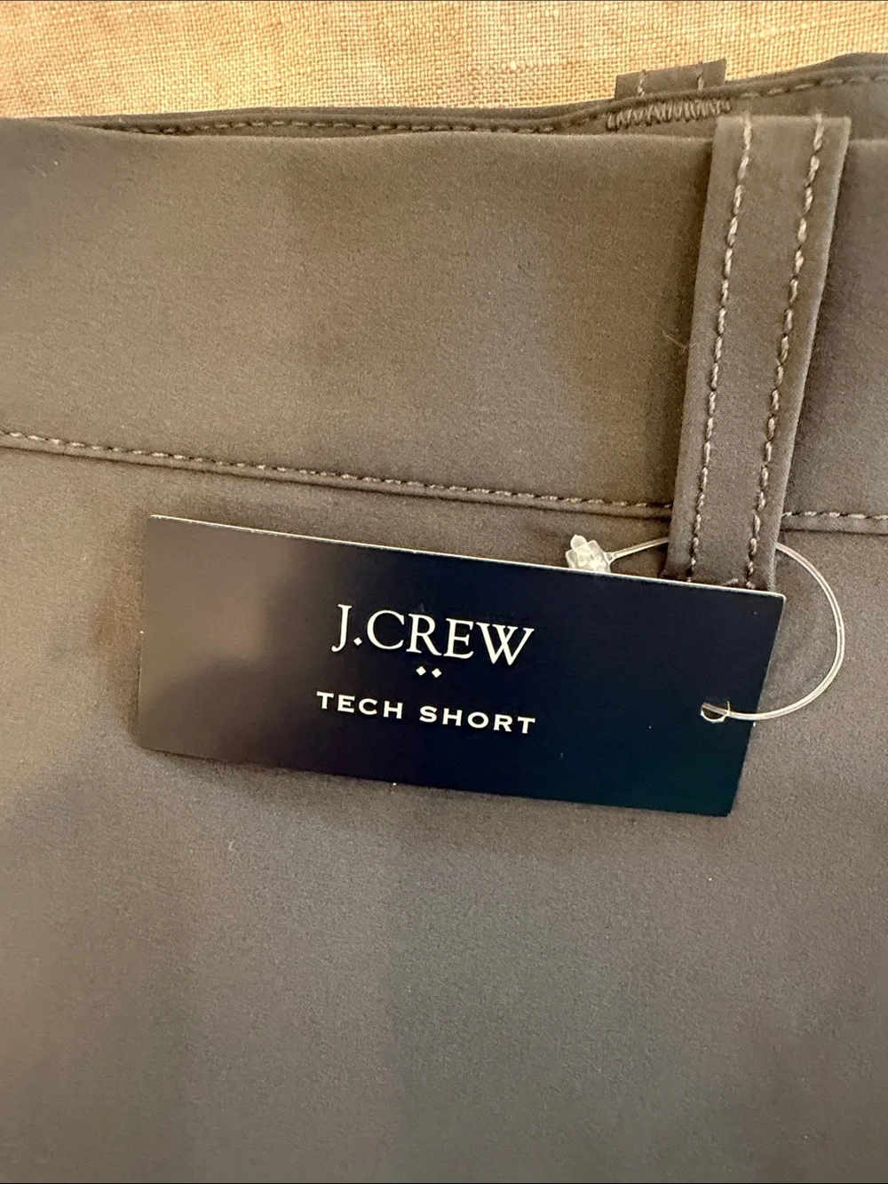 J. Crew Men's Flat Front Shorts — Charcoal Gray - Tech fabric- 7” inseam